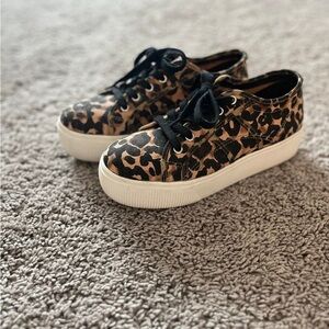 Steve Madden Leopard Print, Platform Shoes, Size 7